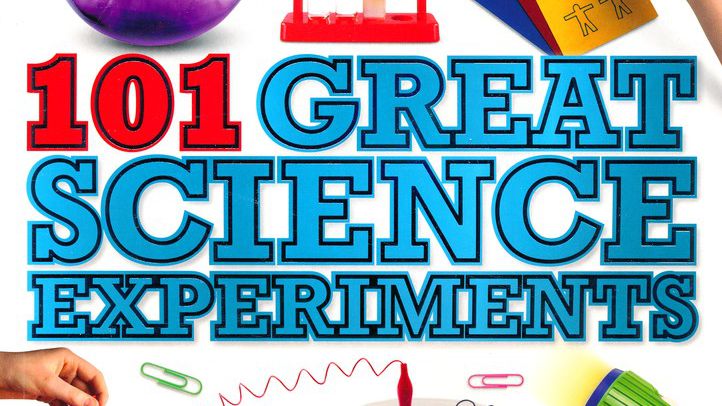 Great Science Experiments Text Written In Blue Color.