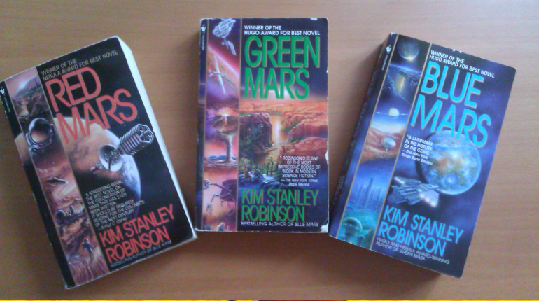 Best Three Science Fiction Book Series Placed On The Table